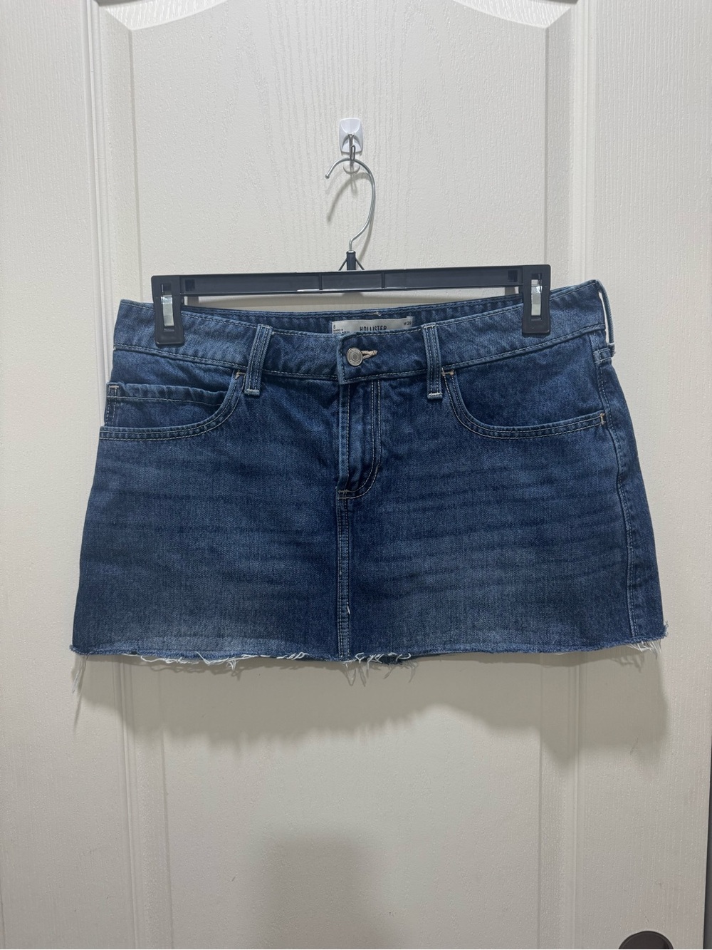 Hollister Denim Mini Skort Built In Shorts Medium Wash Size 8 W29